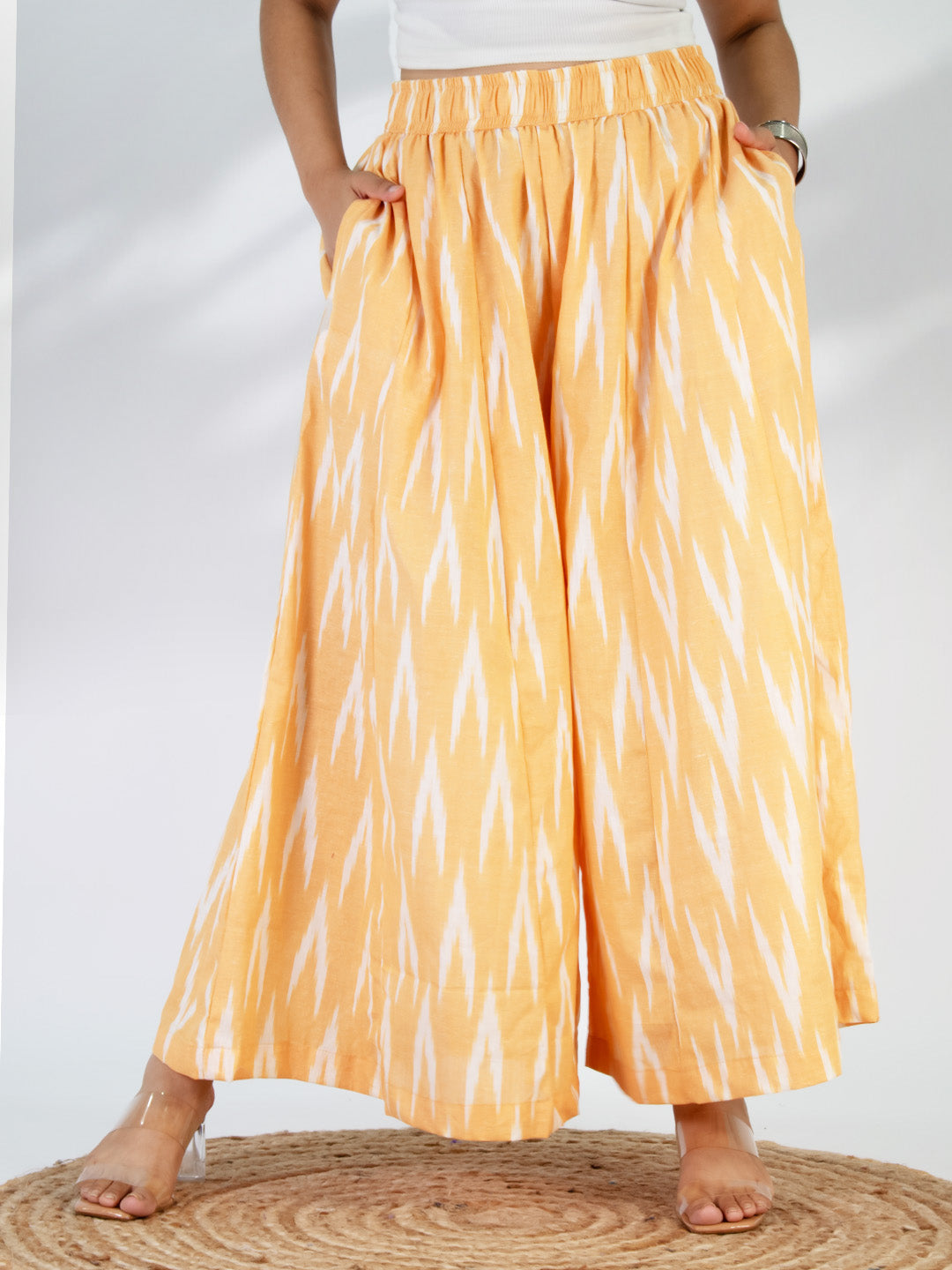 Amber Ikat Flared Palazzo