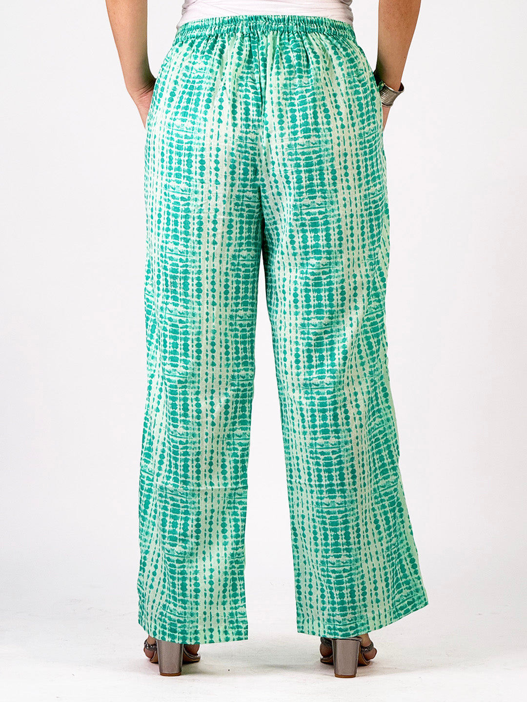 Aqua Rayon Shibori Palazzo