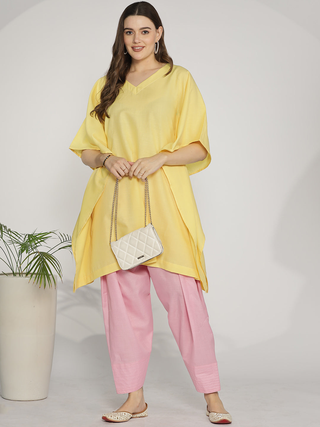 BabyPink CottonSlub Farshi Salwar