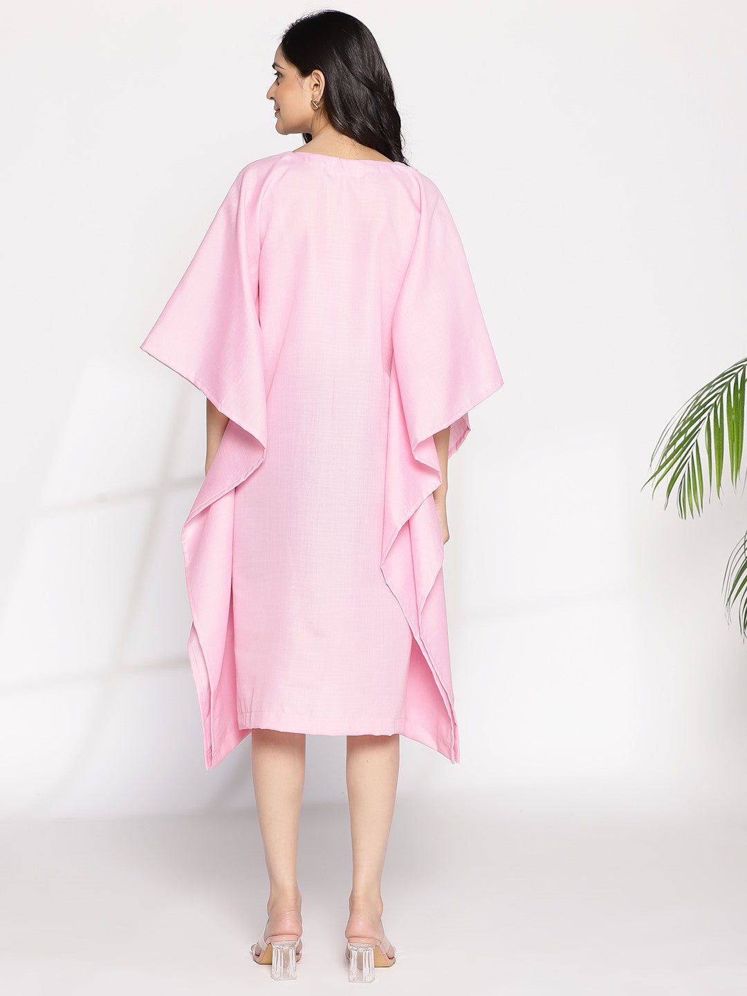 BabyPink CottonSlub LongKaftan