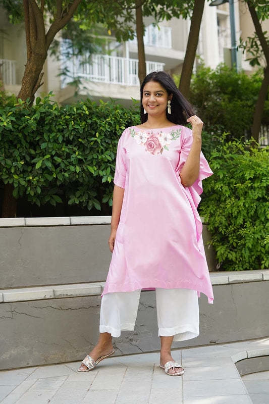 BabyPink LongKurta - Momoiro