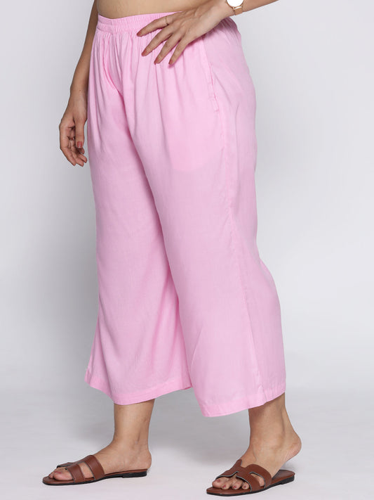 BabyPink Rayon Culottes