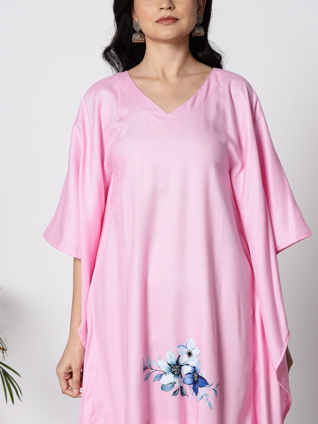 BabyPink Rayon Kaftan - Selective