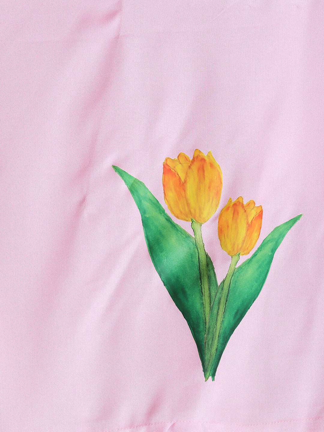 BabyPink Rayon MandarinKurta - TulipTranquility