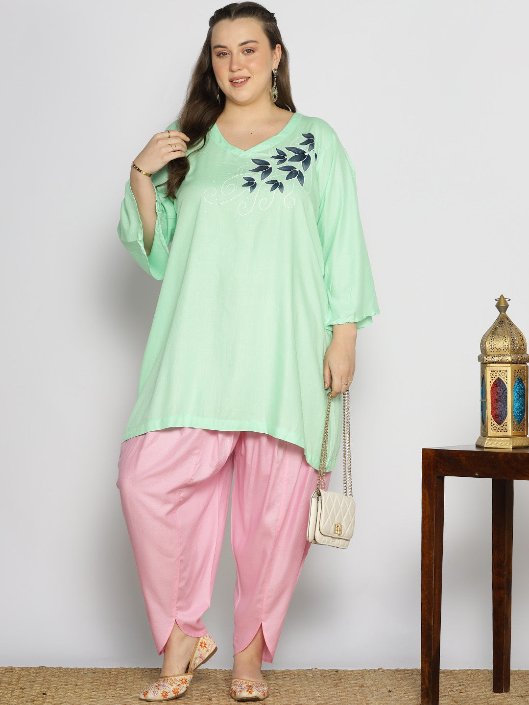 BabyPink Rayon Tulip Salwar