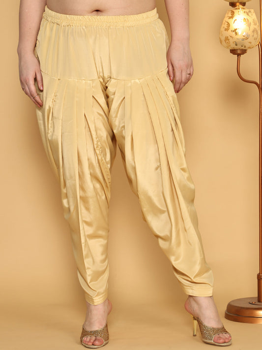 Beige Crepe Silk Salwar