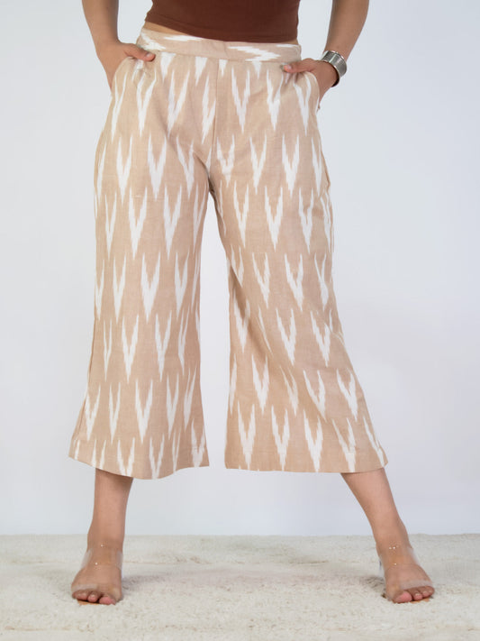 Beige Ikat Culottes