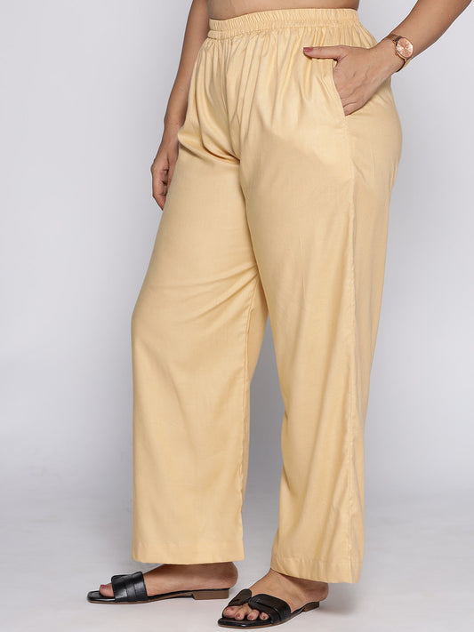 Beige Palazzo Pants