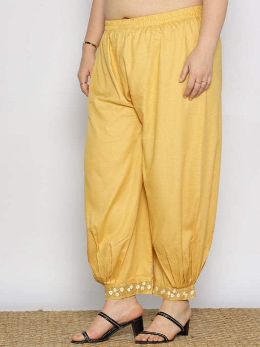 Beige Rayon Afghani Salwar - Butterscotch