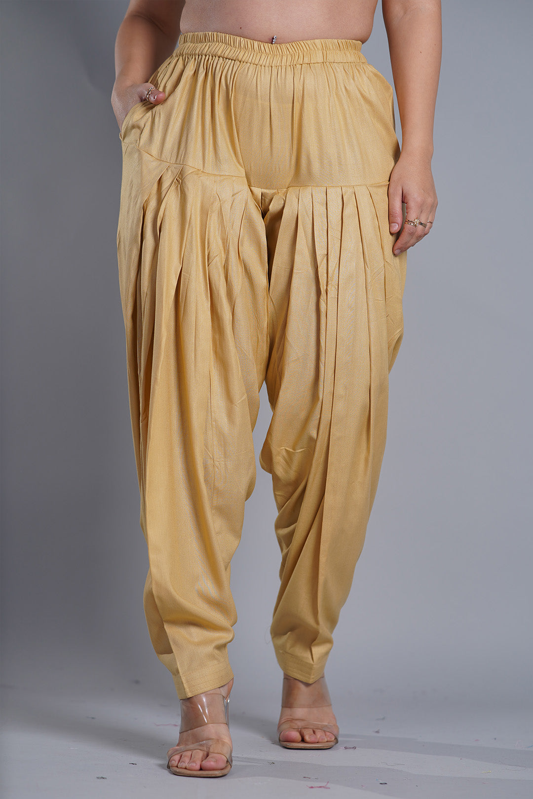 Beige Rayon Salwar