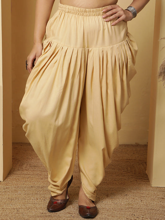 Beige Rayon Dhoti