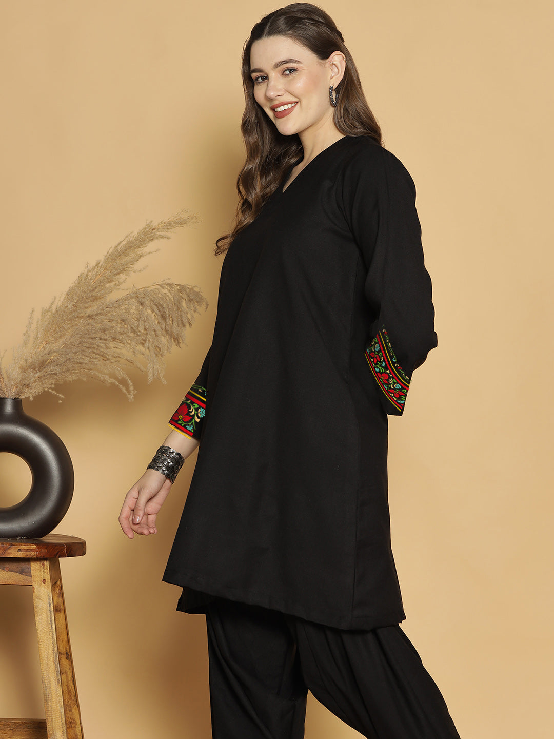 Black Acrylic Kurti - Kashish