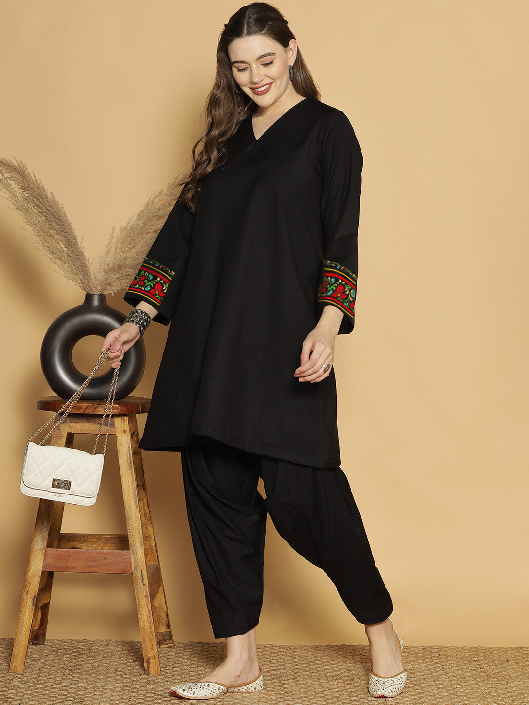 Black Acrylic Kurti - Kashish