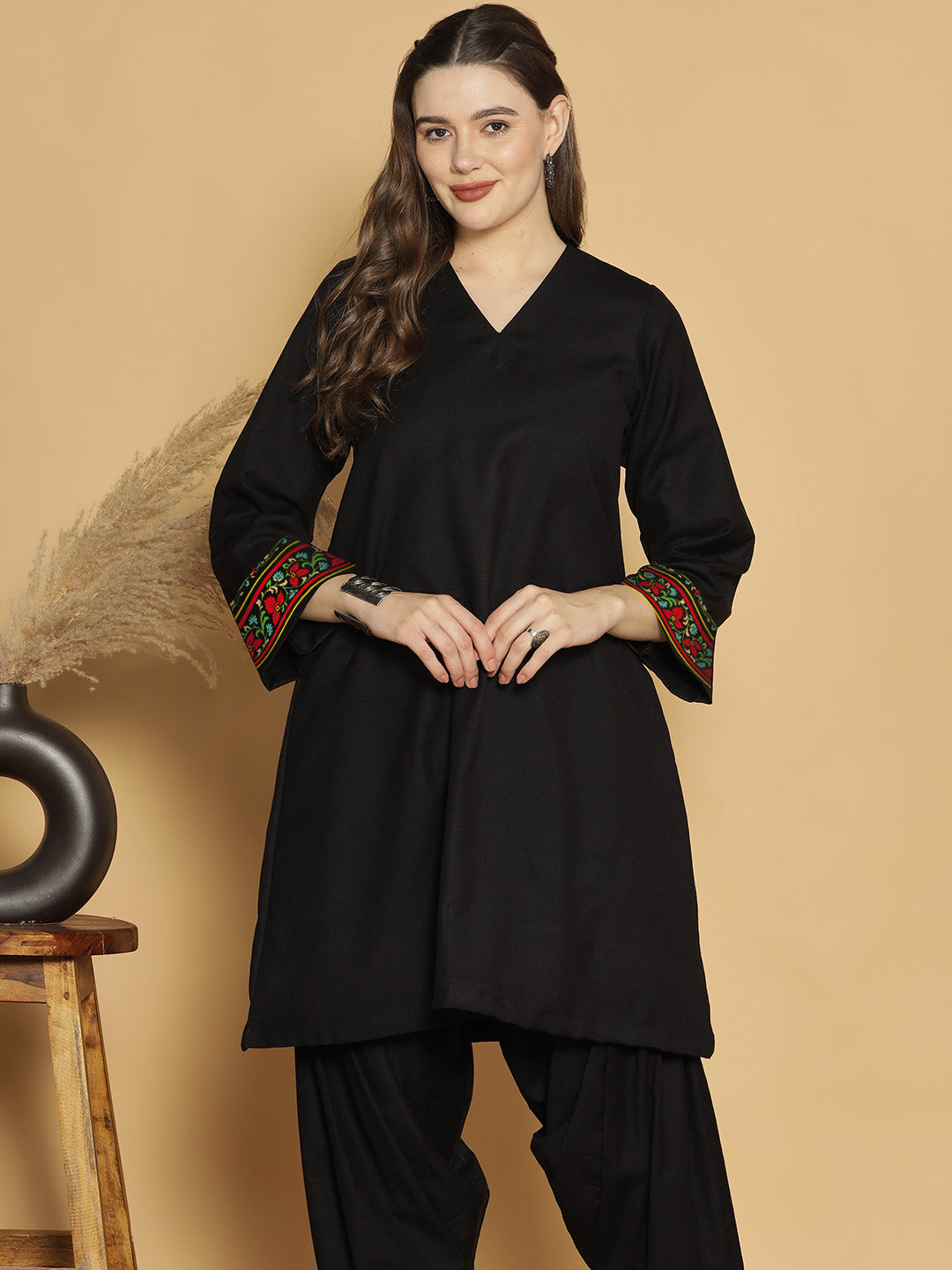 Black Acrylic Kurti - Kashish