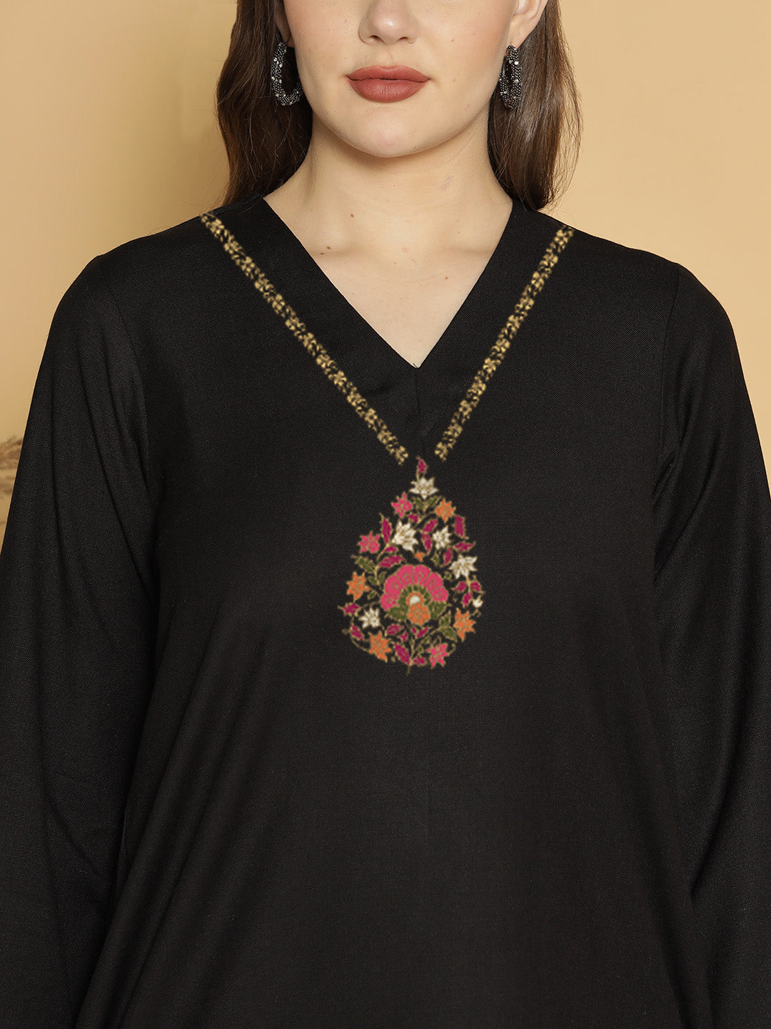 Black Acrylic Kurti - Nargis