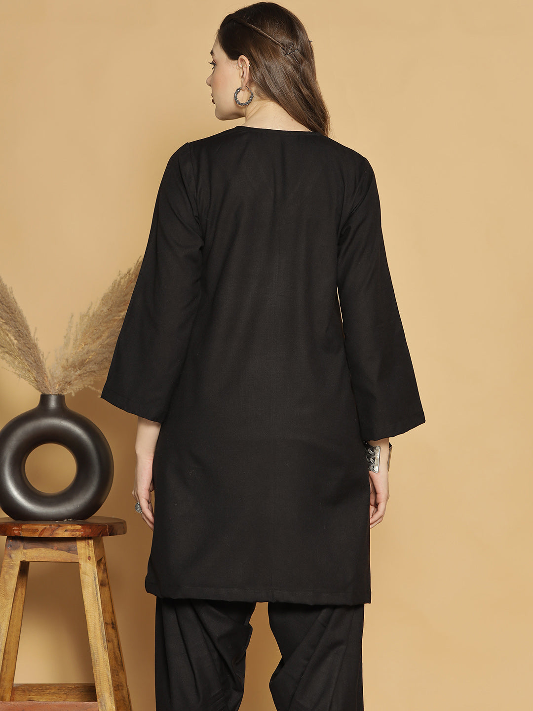 Black Acrylic Kurti - Nargis