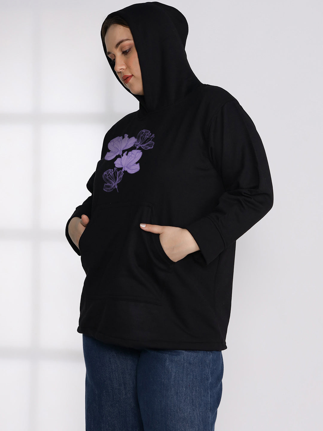 Black Fleece Hoodie - WinterViola