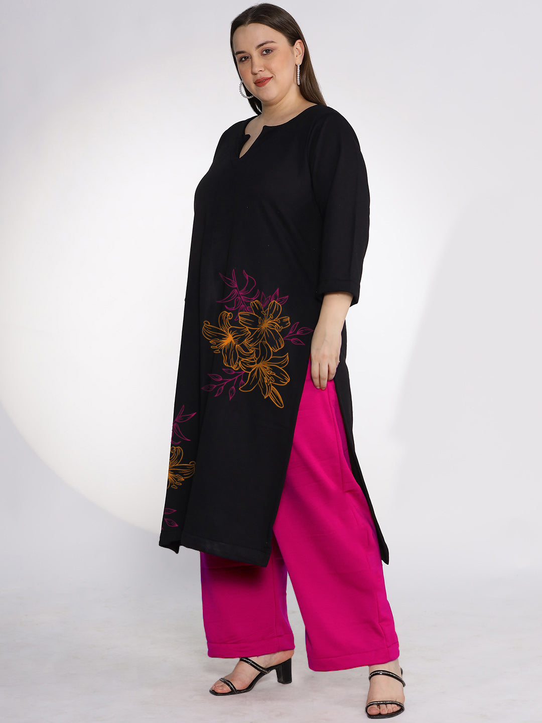 Black Fleece LongKurta - DaphneMist