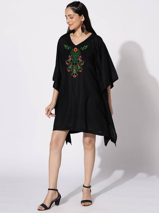 Black Kaftan Kurta - Bells