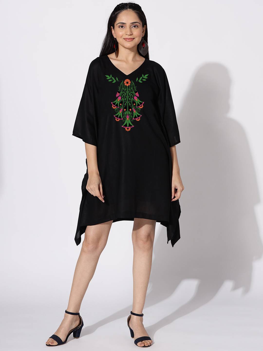 Black Kaftan Kurta - Bells