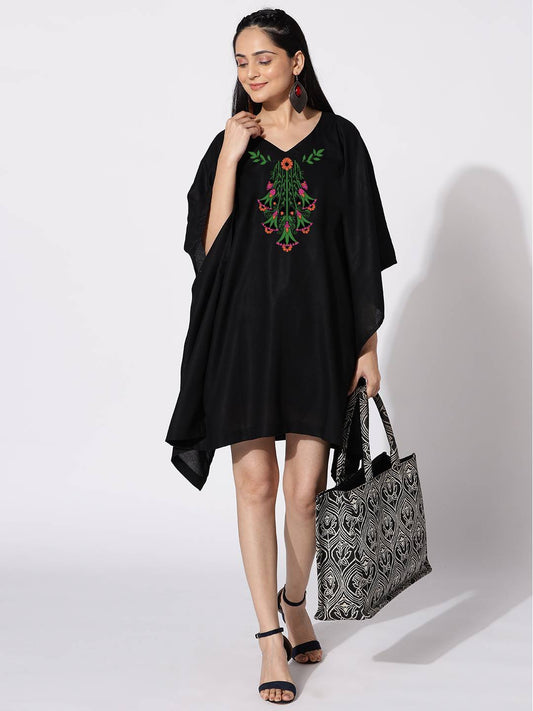 Black Kaftan Kurta - Bells