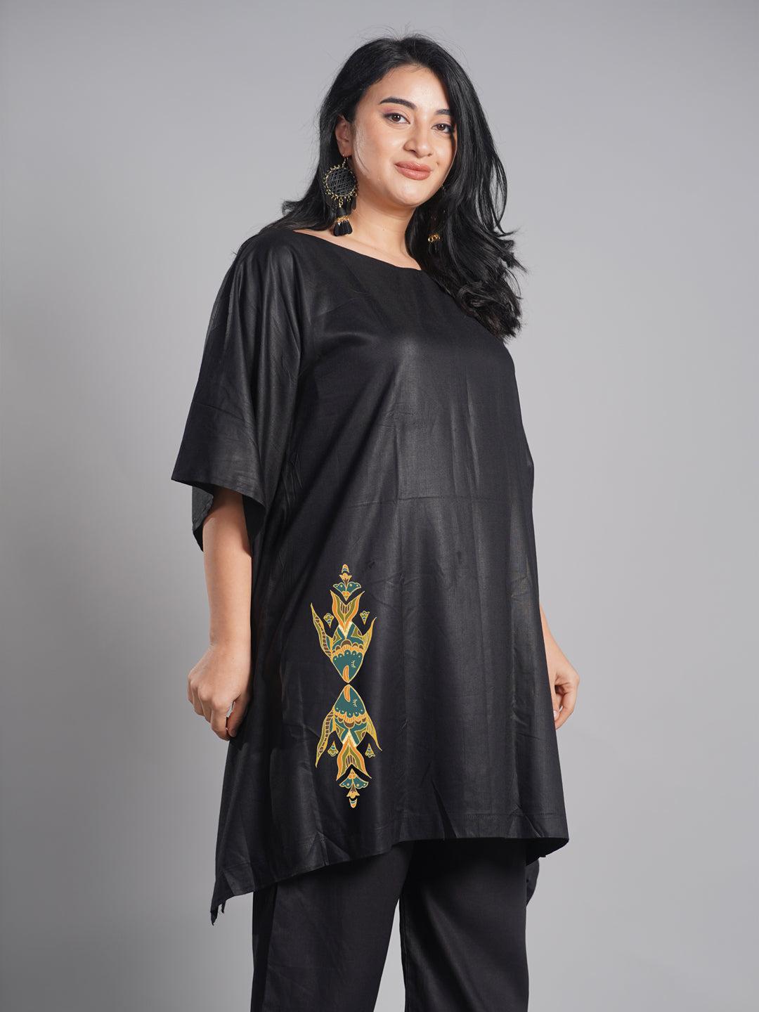 Black Kaftan Kurta - Reaction