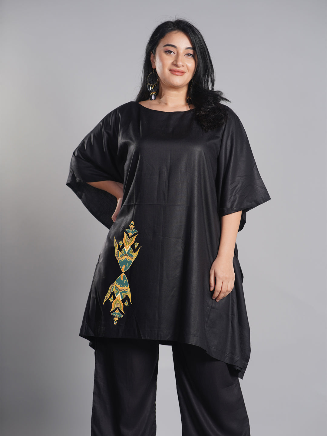 Black Kaftan Kurta - Reaction