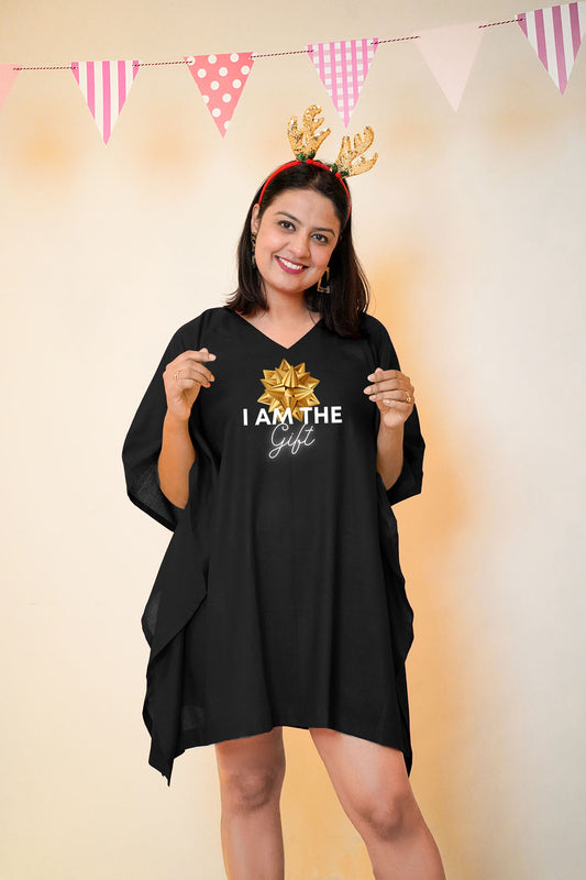 Black Rayon Kaftan - Gift