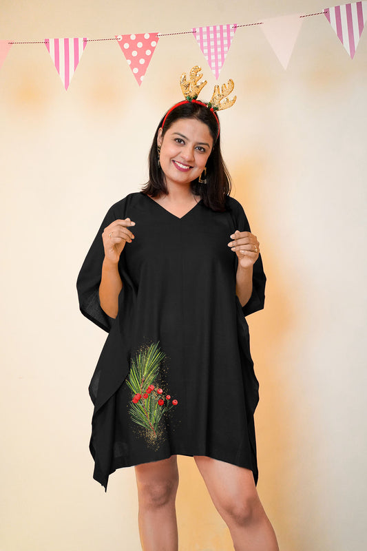 Black Rayon Kaftan - Holiday