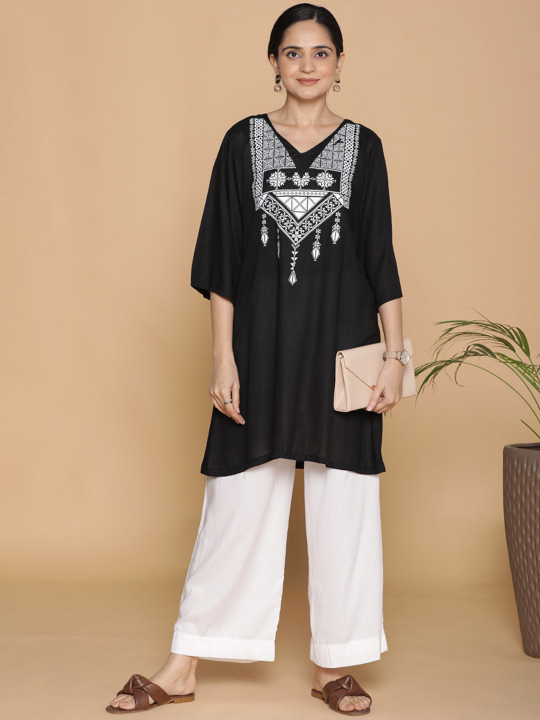 Black Rayon Kurti - Koyla