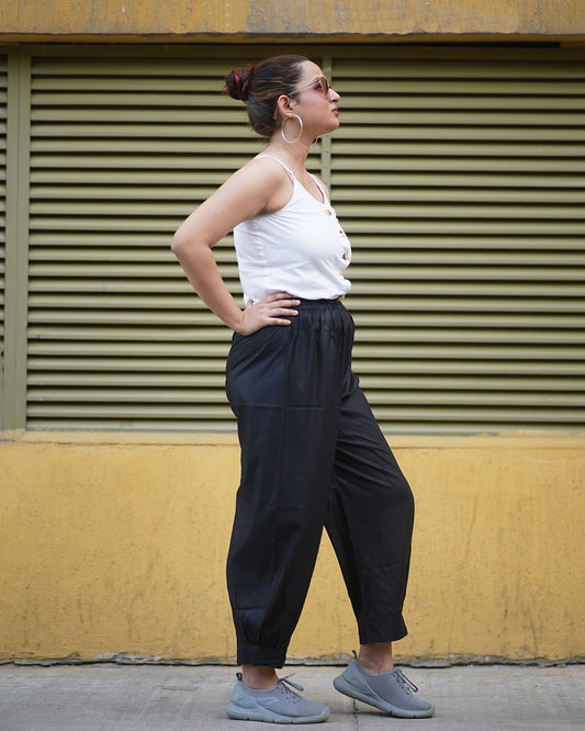Black Rayon Pants
