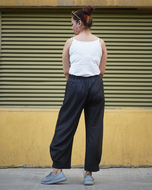 Black Rayon Pants