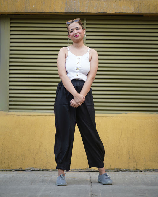 Black Rayon Pants