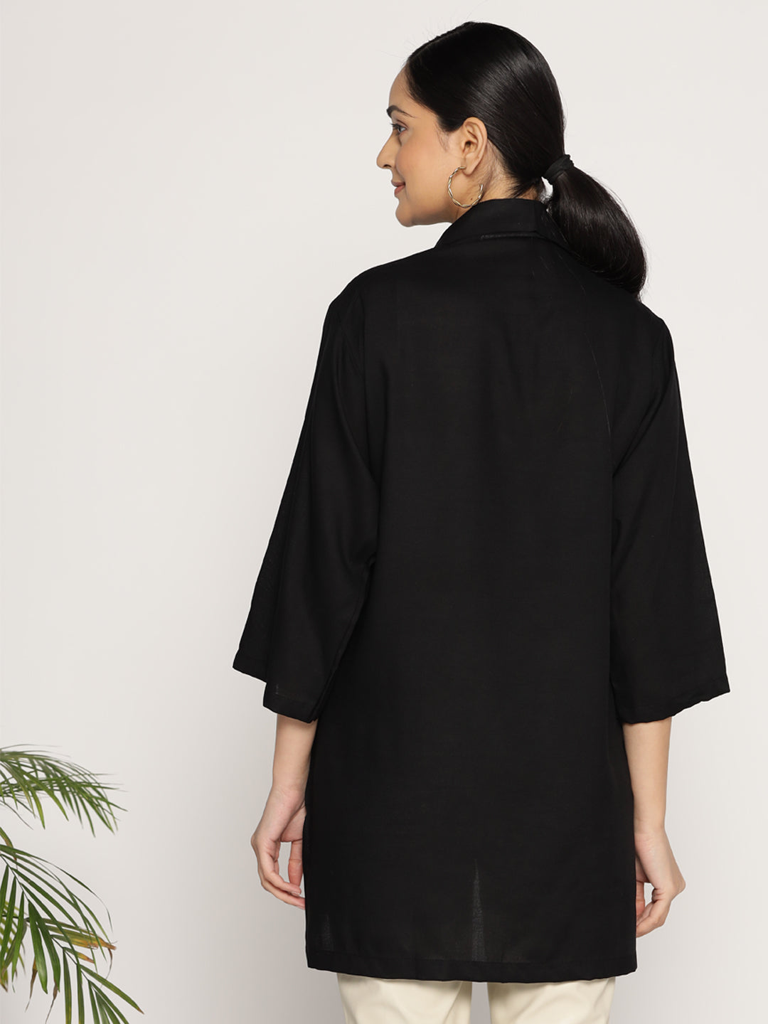 Black Rayon ShirtTop - Ravissant