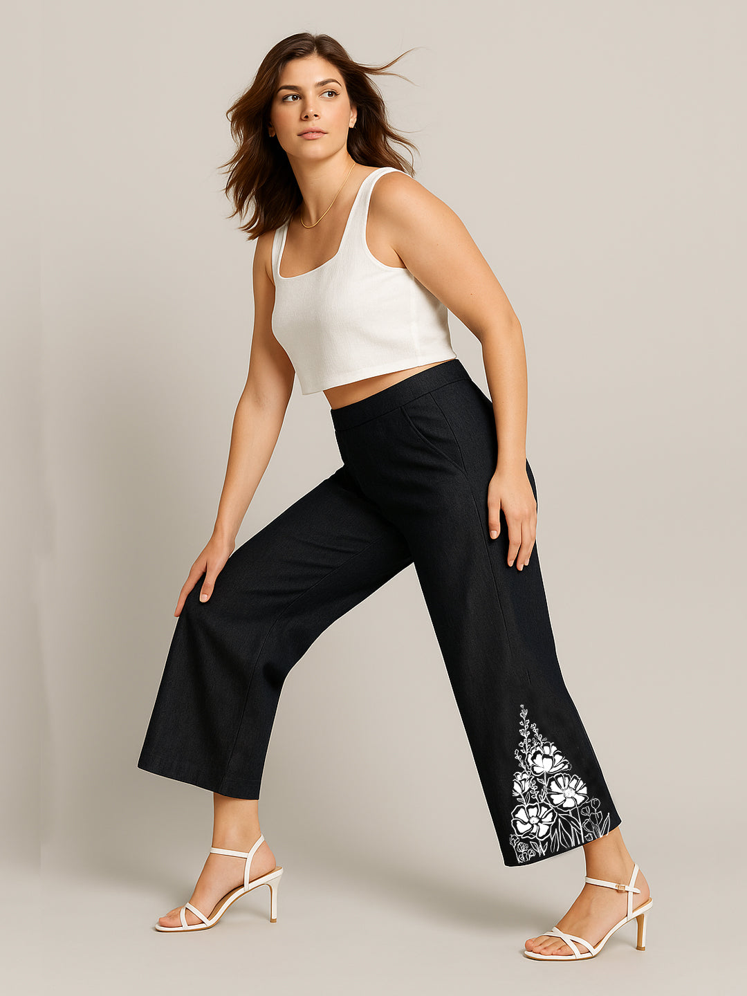 Black Denim Trousers - ShadowBloom