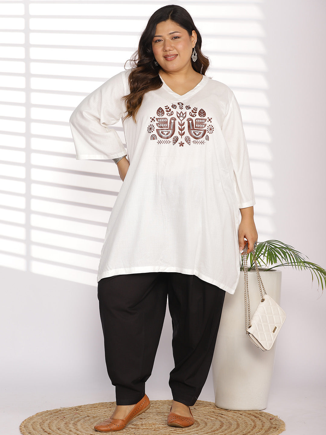 Black Cotton Straight Salwar