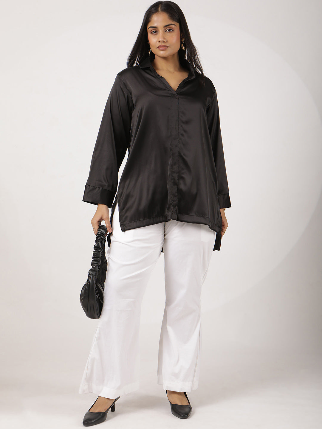 Black Satin Shirt