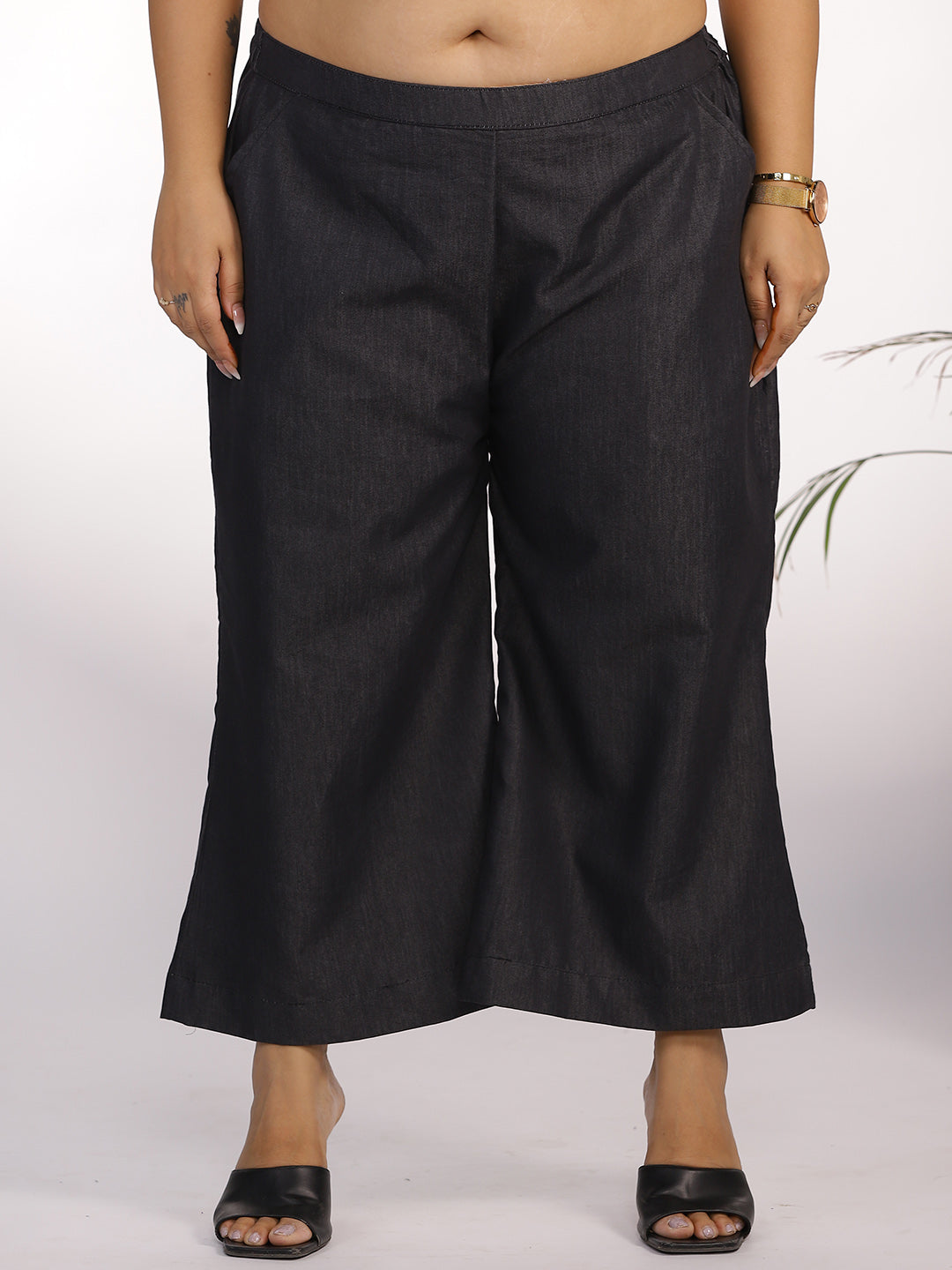 Black denim Culottes