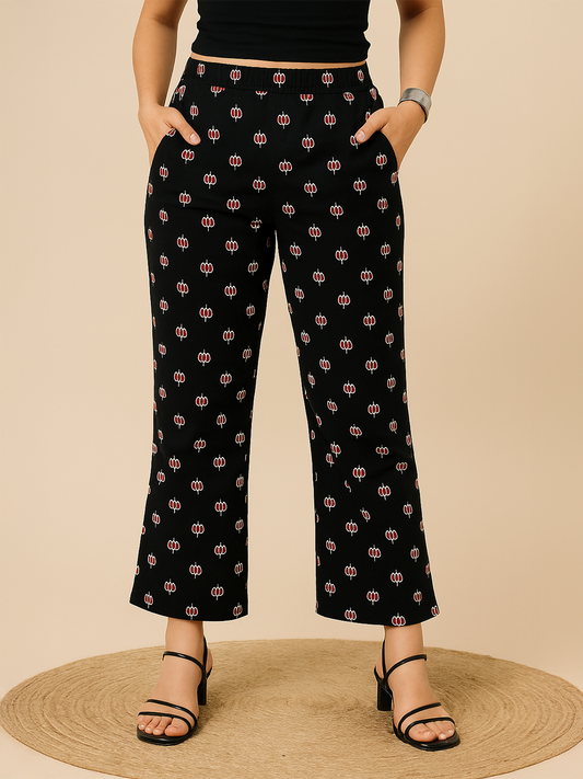Printed Cotton Palazzo Pants - PepperPop