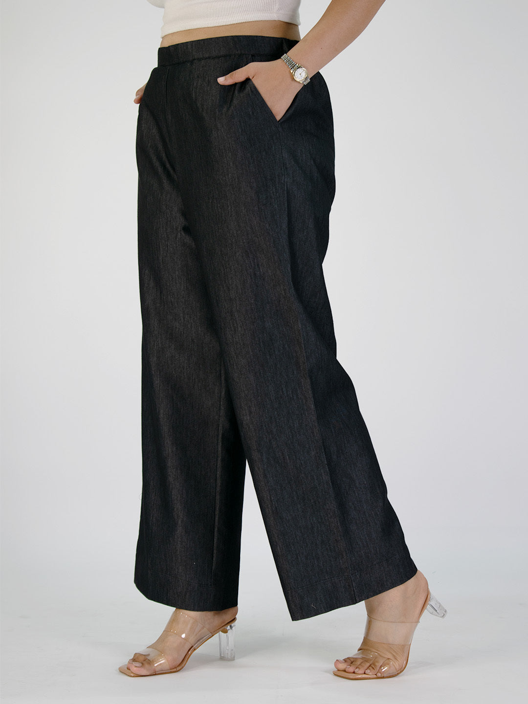 Black Denim Trousers