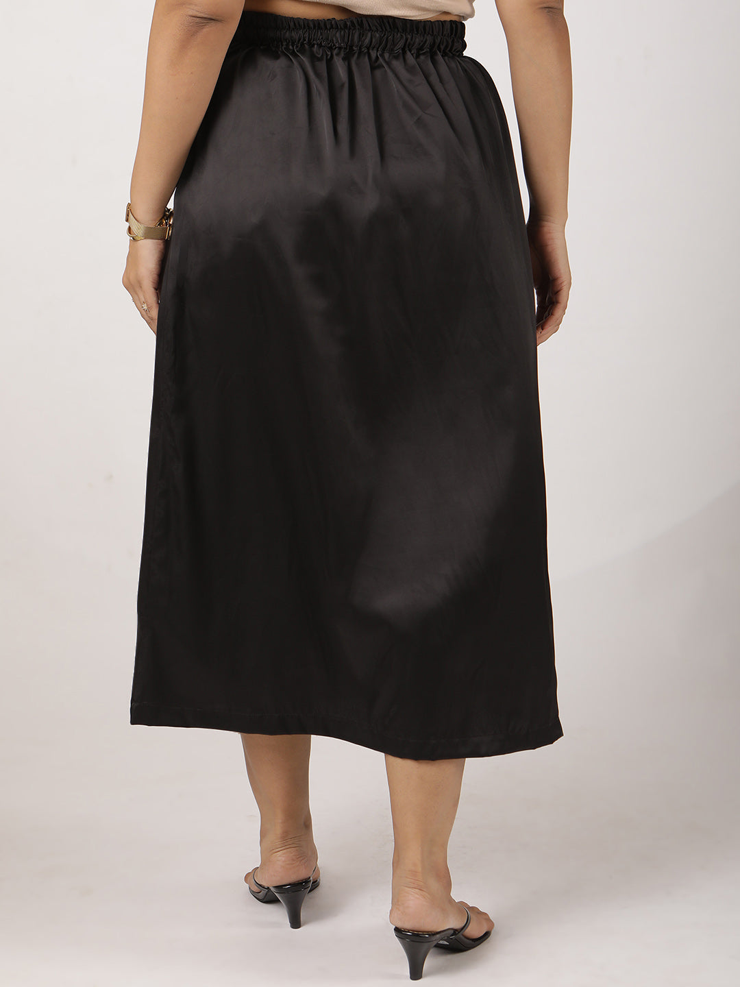 Black Satin Skirt