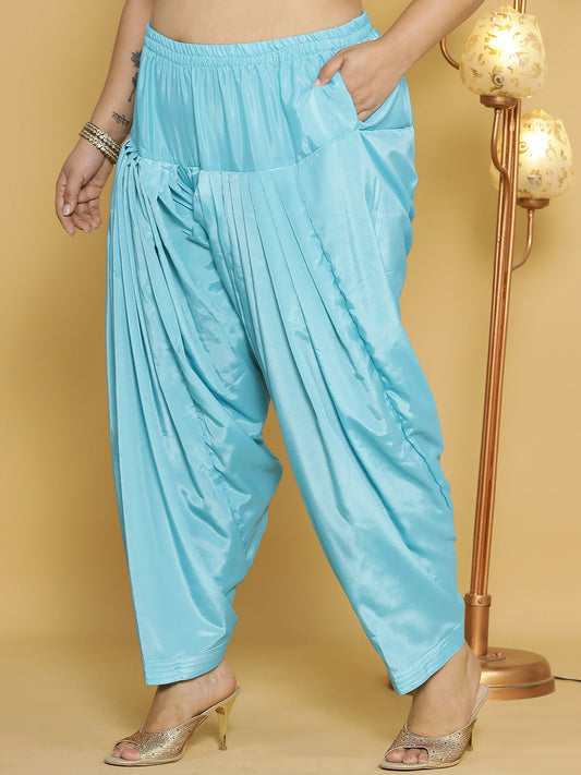 Blue Crepe Silk Salwar