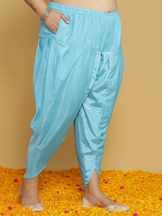 Blue Crepe Silk Tulip Salwar