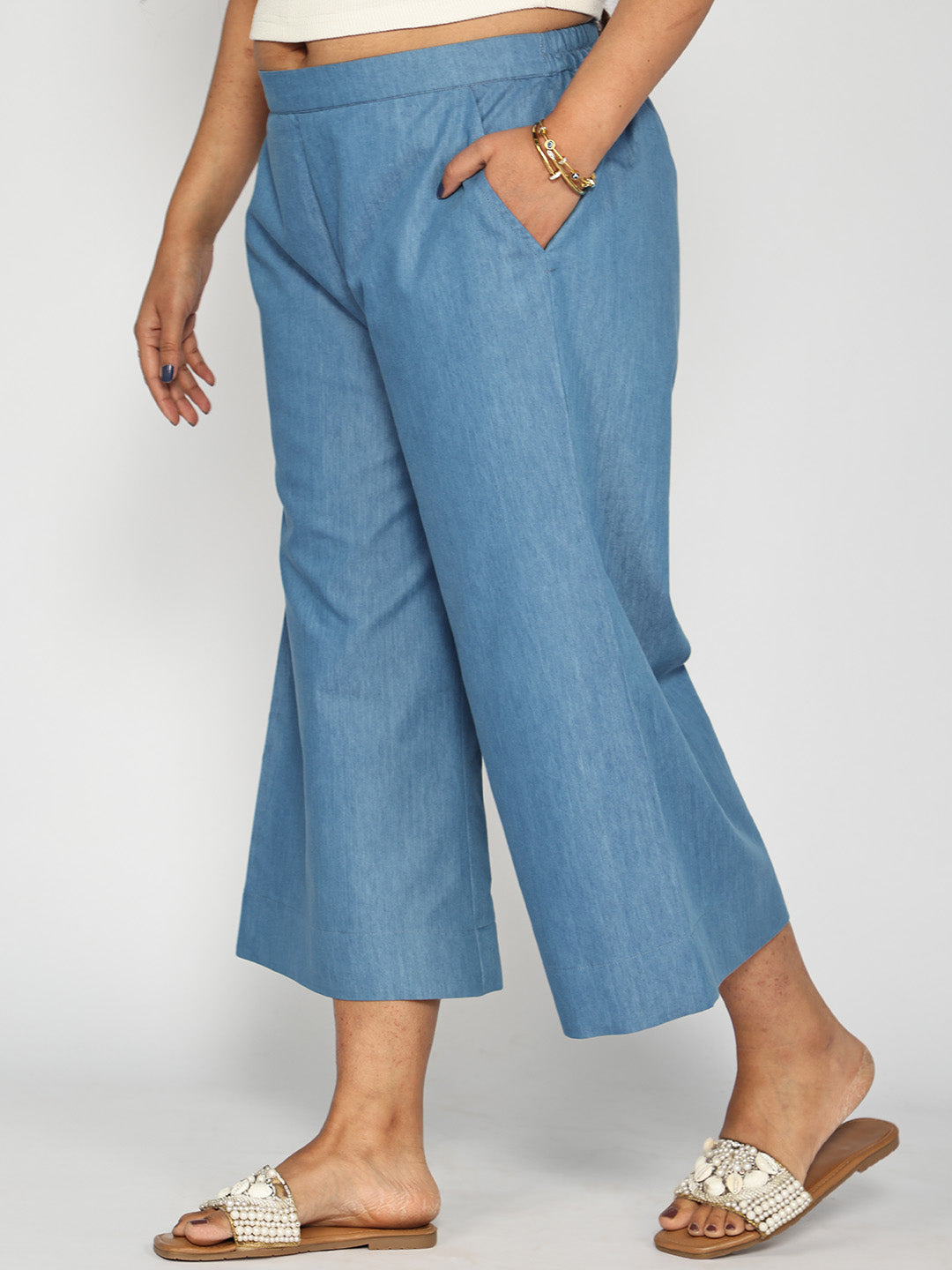 Blue Denim Culottes