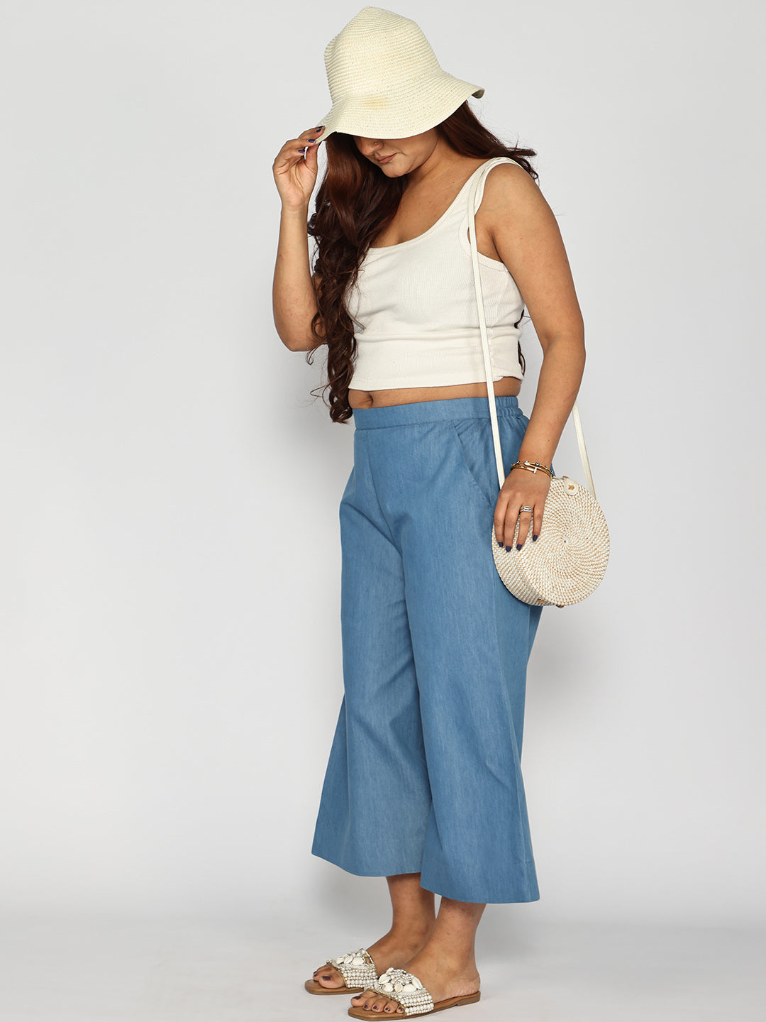 Blue Denim Culottes