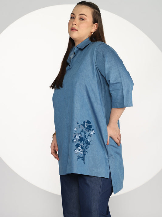 Blue Denim ShirtTop - Frosta
