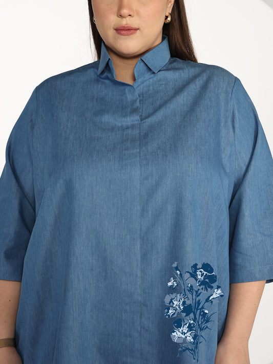 Blue Denim ShirtTop - Frosta