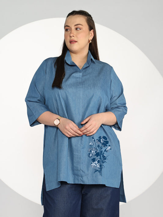 Blue Denim ShirtTop - Frosta