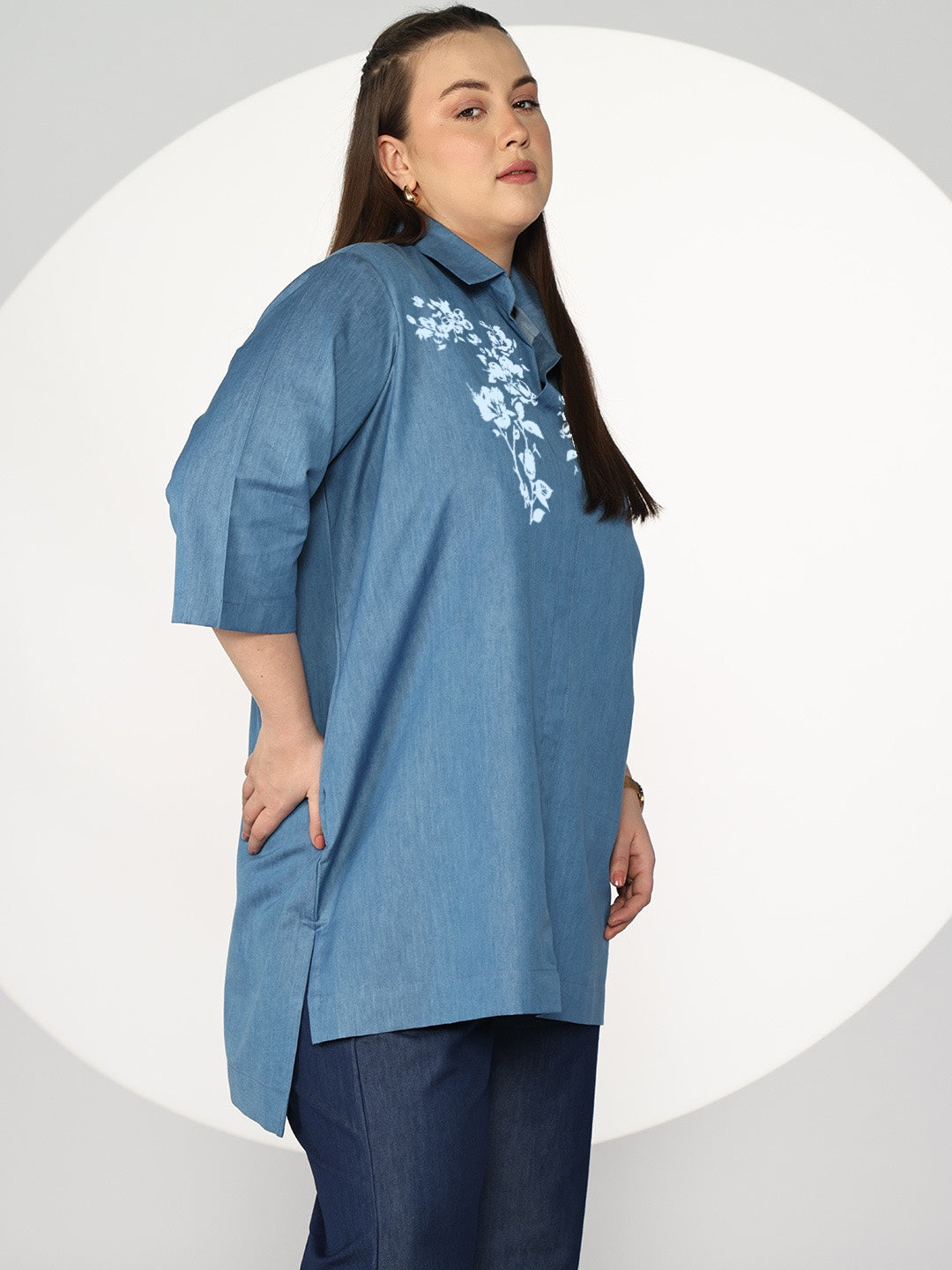 Blue Denim ShirtTop - Hana
