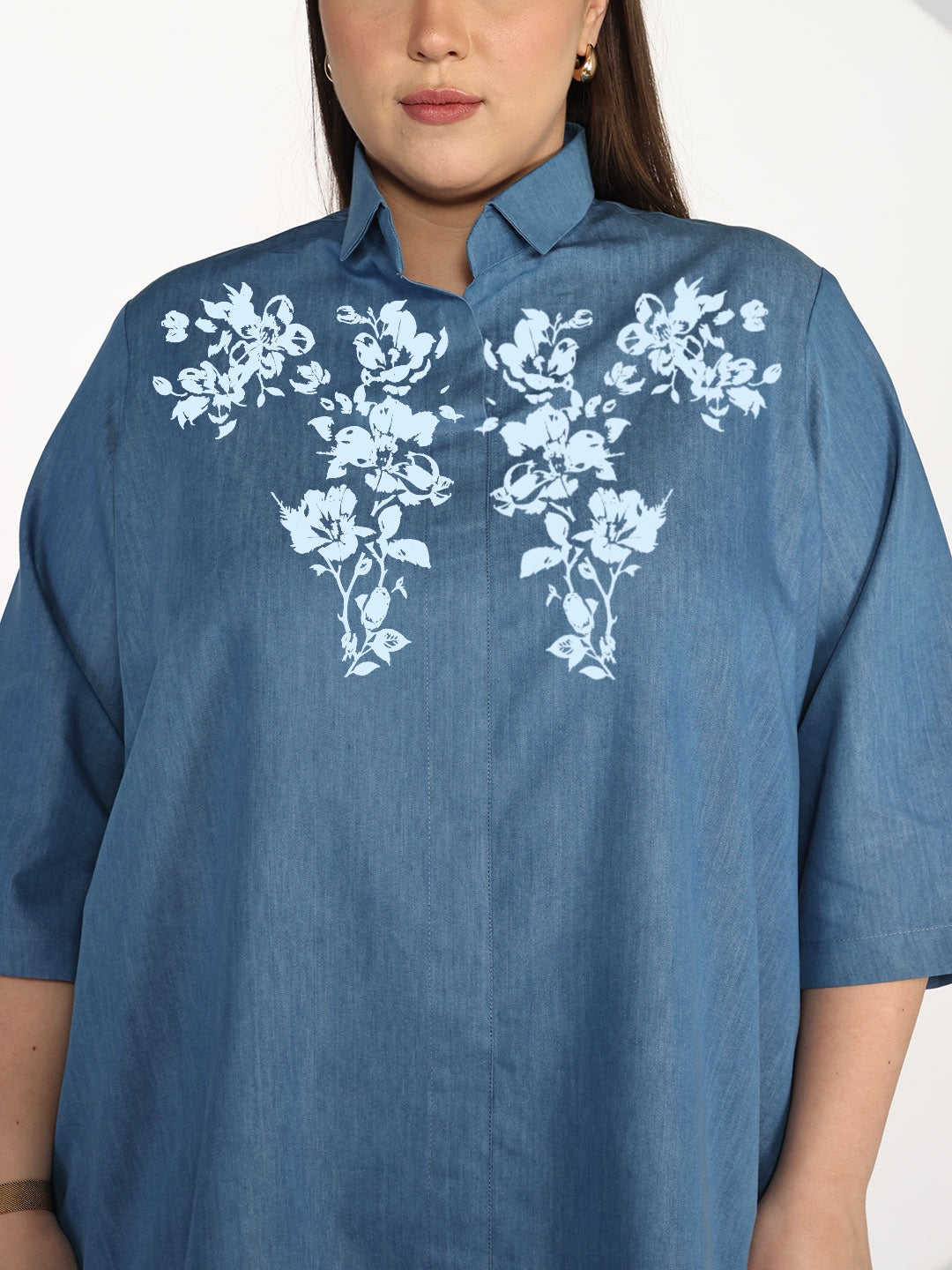 Blue Denim ShirtTop - Hana